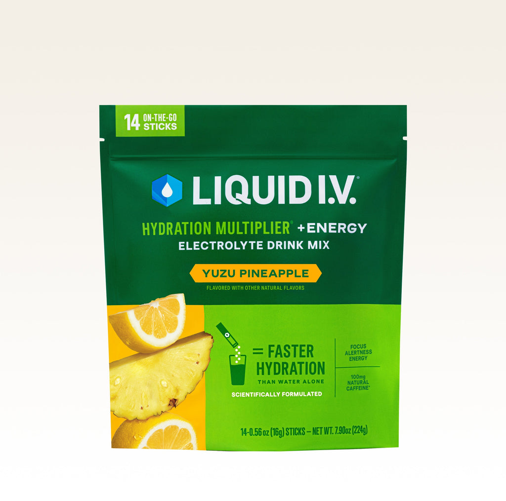 Yuzu Pineapple Hydration Multiplier® +Energy - Travel Ready Hydration Made Simple
