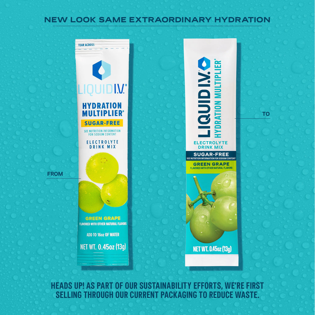 Green Grape Hydration Multiplier Sugar-Free - Clean Taste Hydration For Gym Bags