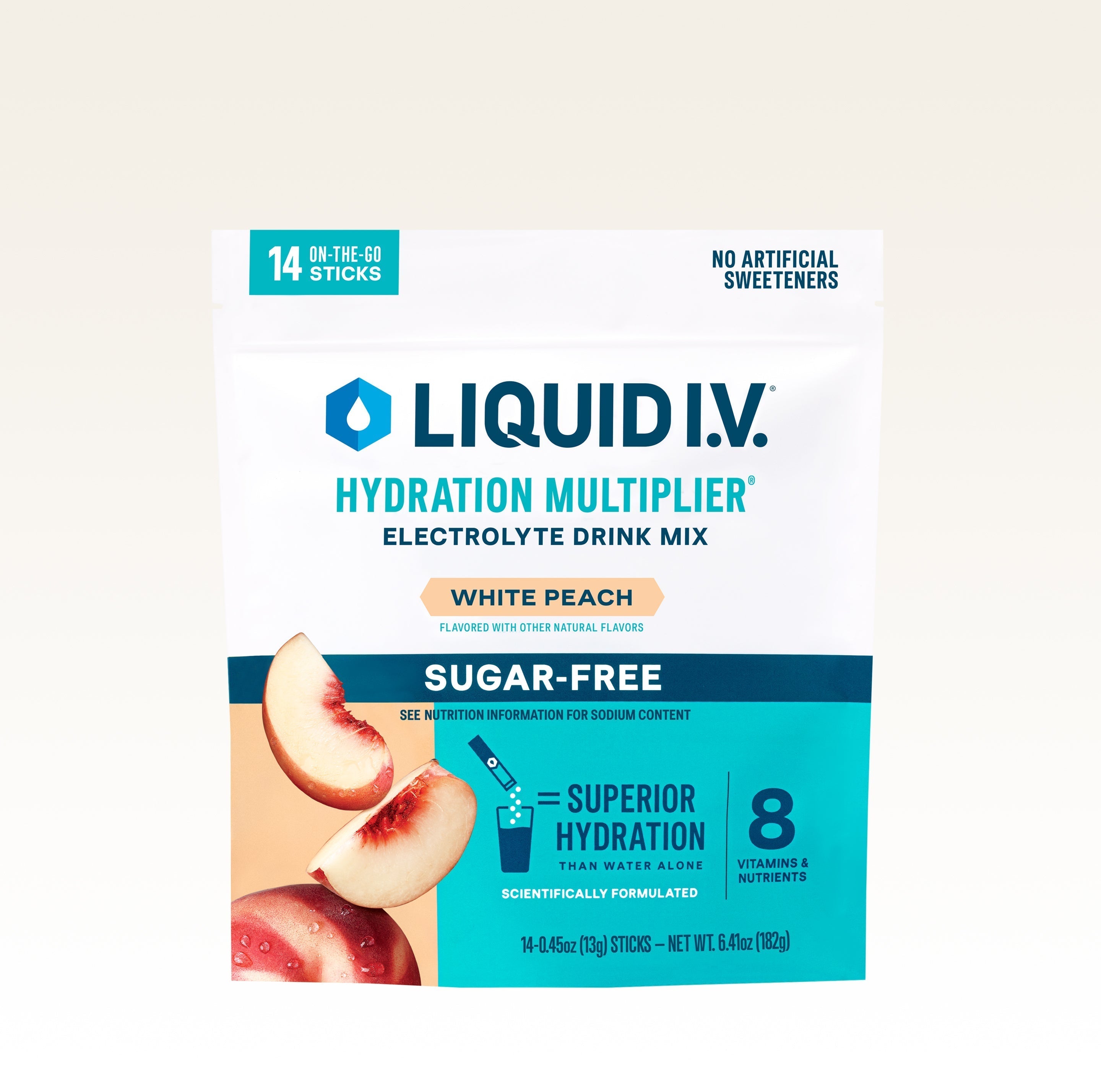 White Peach Hydration Multiplier Sugar-Free - Smooth Taste Electrolyte Drink Mix
