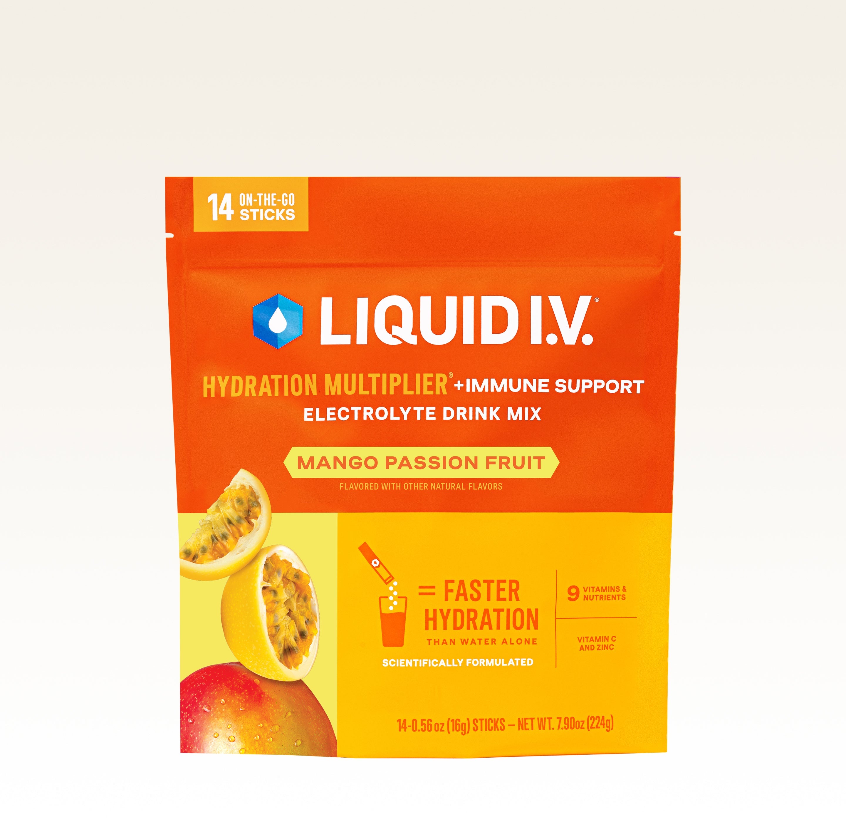 Mango Passion Fruit Hydration Multiplier®  + Immune Support - Everyday Hydration Powder