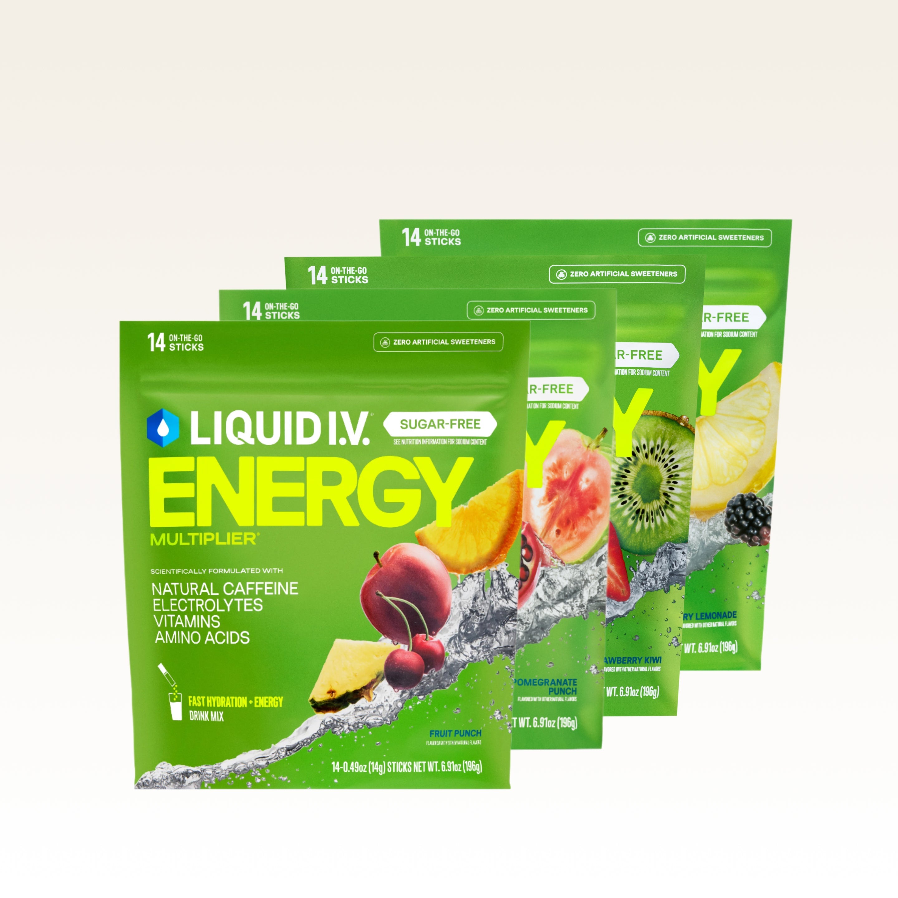 Sugar-Free Energy Fruity Bundle - Smooth Taste Hydration Powder