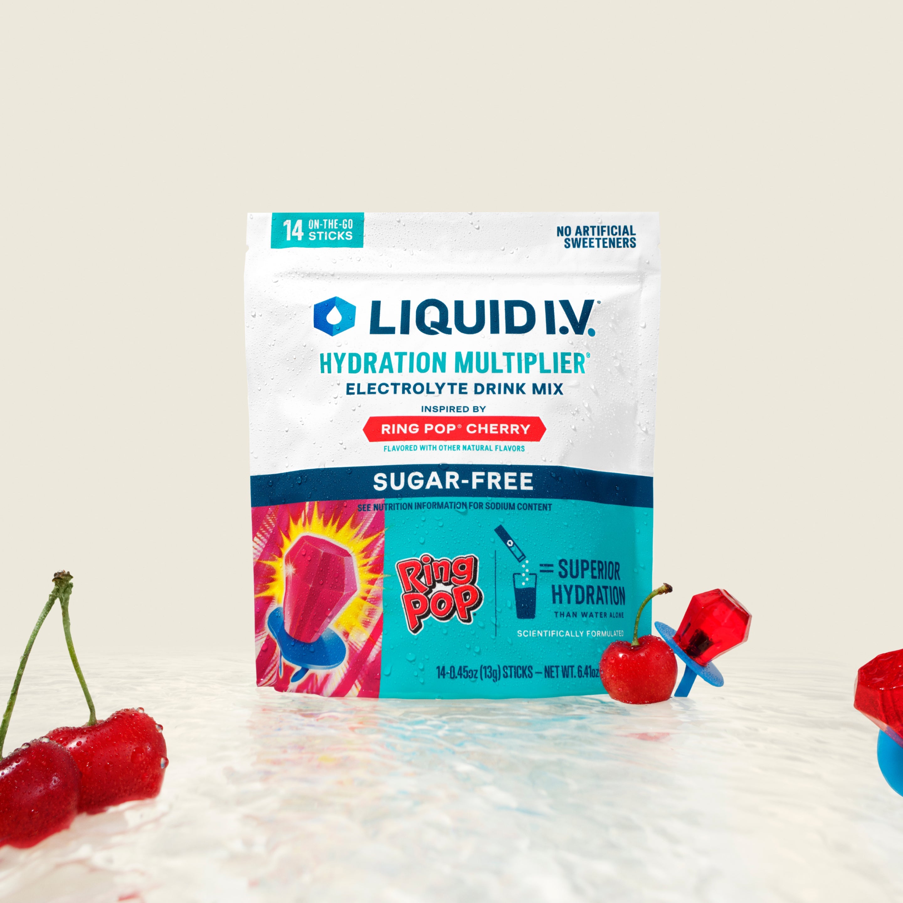 Ring Pop® Cherry Hydration Multiplier® Sugar-Free - Weekend Ready Drink Mix For Water