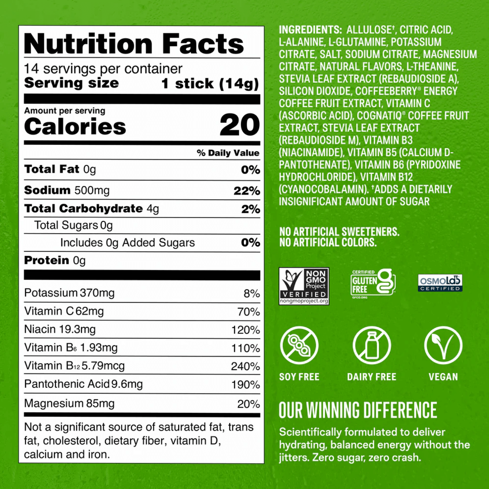 Sugar-Free Energy Fruity Bundle - Smooth Taste Hydration Powder