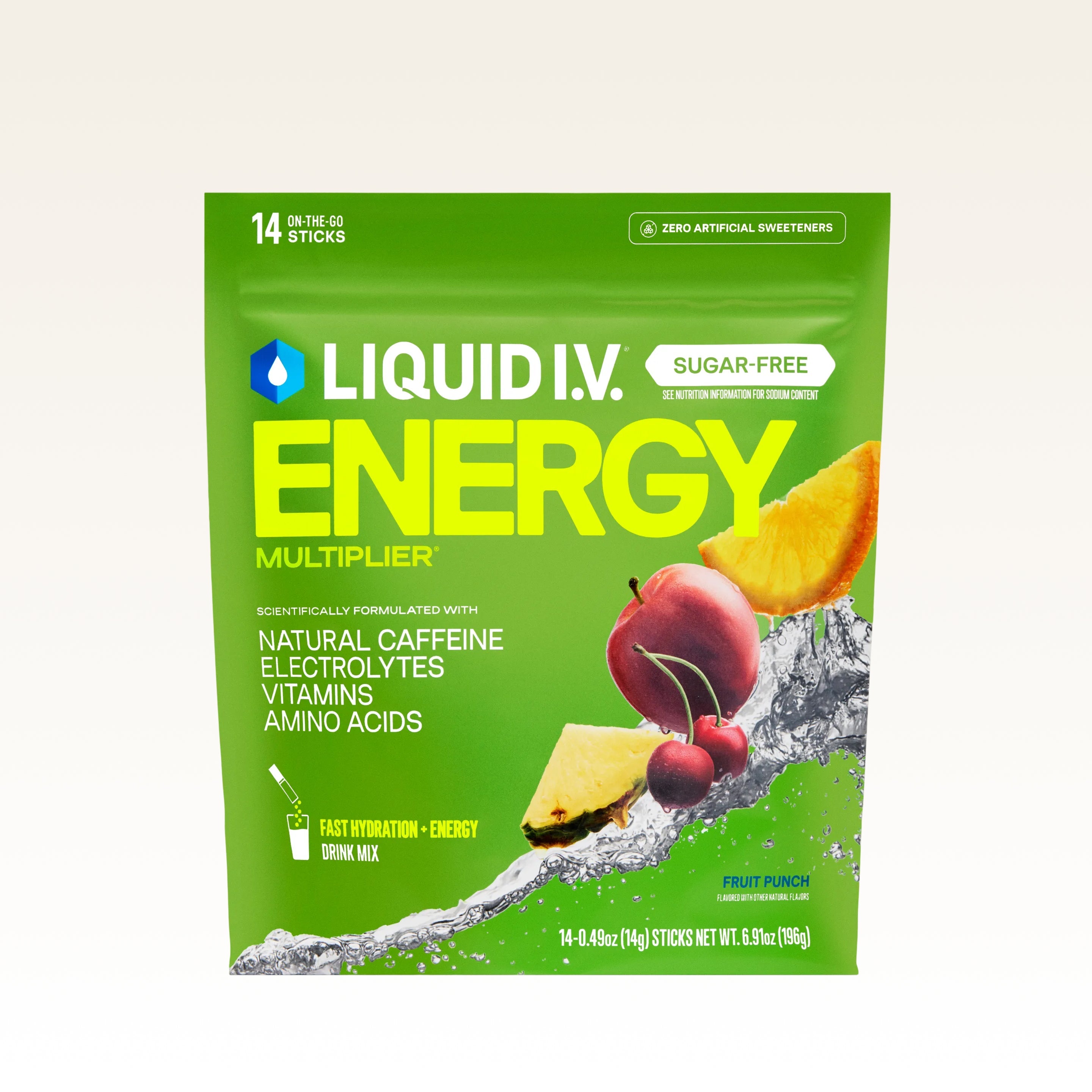 Fruit Punch Hydration Sugar-Free Energy Multiplier® - Morning Ready Drink Mix Packets